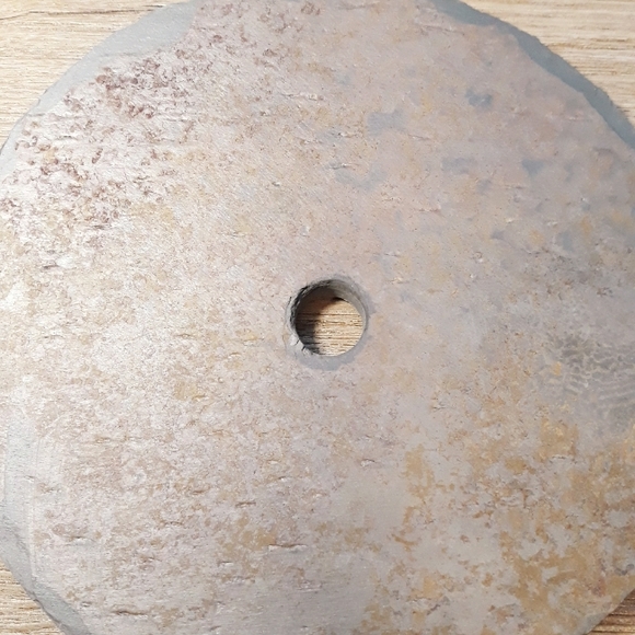 Gray Slate Circular Disc - Paver Stone with Hole in Center 8 1/4" - Picture 4 of 12